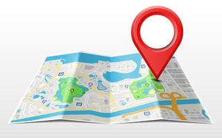 Global navigation concept with location pointer icon on it. Vector Illustration