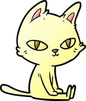 cartoon cat sitting vector