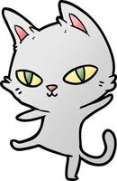 cartoon cat staring vector