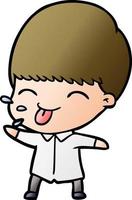 funny cartoon boy vector