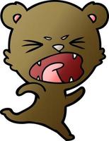 angry cartoon bear vector