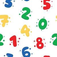 Pattern for print with colored numbers. vector