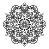 Outline Rangoli icon isolated on white background vector