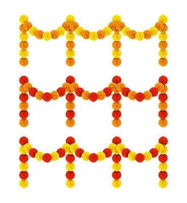 Happy pongal with Flower garland decoration toran