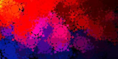 Dark Blue, Red vector pattern with polygonal shapes.