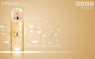 Cosmetic serum skin care cream packaging vector