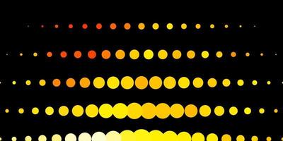 Dark Orange vector background with spots.