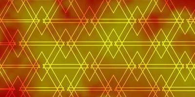 Light Orange vector backdrop with lines, triangles.