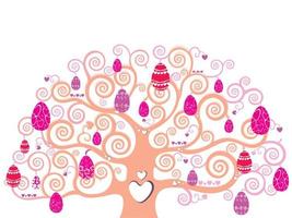 Eggs tree. Easter illustration vector