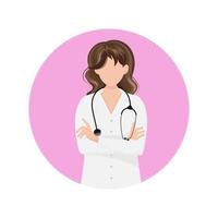 isolated doctor, icon, sticker vector