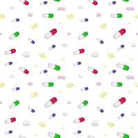 pattern of colorful pills, pattern of capsules vector