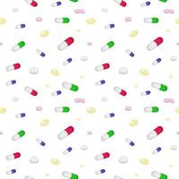 pattern of colorful pills, pattern of capsules vector