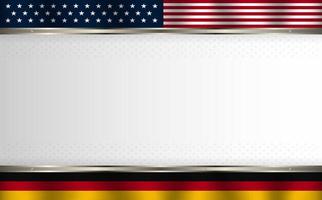 diseño de fondo de bandera alemana americana vector