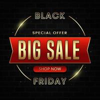 Black friday modern banner background design vector