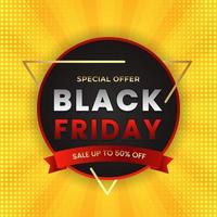 Black friday modern banner background design vector