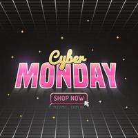 cyber monday background in futuristic style vector