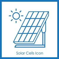 Ilustración de vector de icono de celda solar para diseñador.