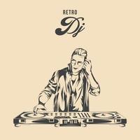 Retro dj Royalty Free Vector Image