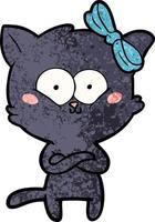 cartoon cat character vector