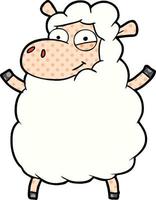 happy cartoon sheep vector