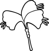 cartoon lillies line art vector