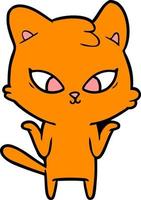 cute cartoon cat vector