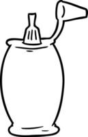 line drawing of a tomato ketchup bottle vector