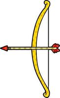 arco y flecha de dibujos animados vector