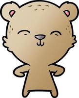 happy cartoon bear vector