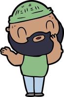 cartoon bearded man vector