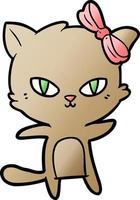 cute cartoon cat vector