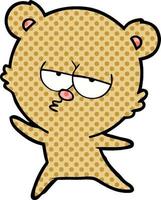 bored bear cartoon vector