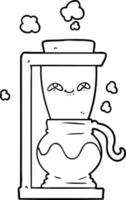 happy cartoon coffee pot vector