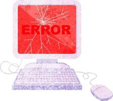 broken computer graphic vector illustration icon