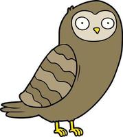 Vector cartoon owl