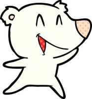 laughing polar bear cartoon vector