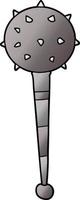 cartoon medieval mace vector