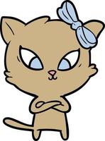 Vector cartoon cat