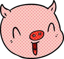 cartoon pig face vector