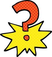 comic book style cartoon question mark vector