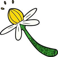 Vector cartoon flower