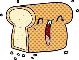 cartoon laughing loaf of bread vector