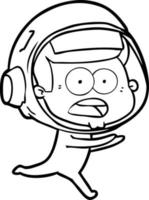 cartoon surprised astronaut vector