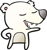 oso polar de dibujos animados vector