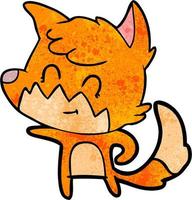 cartoon friendly fox vector