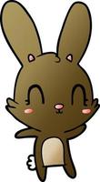 cute cartoon rabbit vector