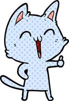 happy cartoon cat vector