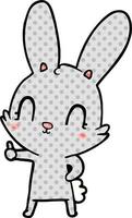 cute cartoon rabbit vector