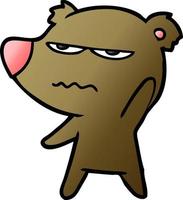 annoyed bear cartoon vector