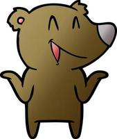 laughing bear cartoon vector